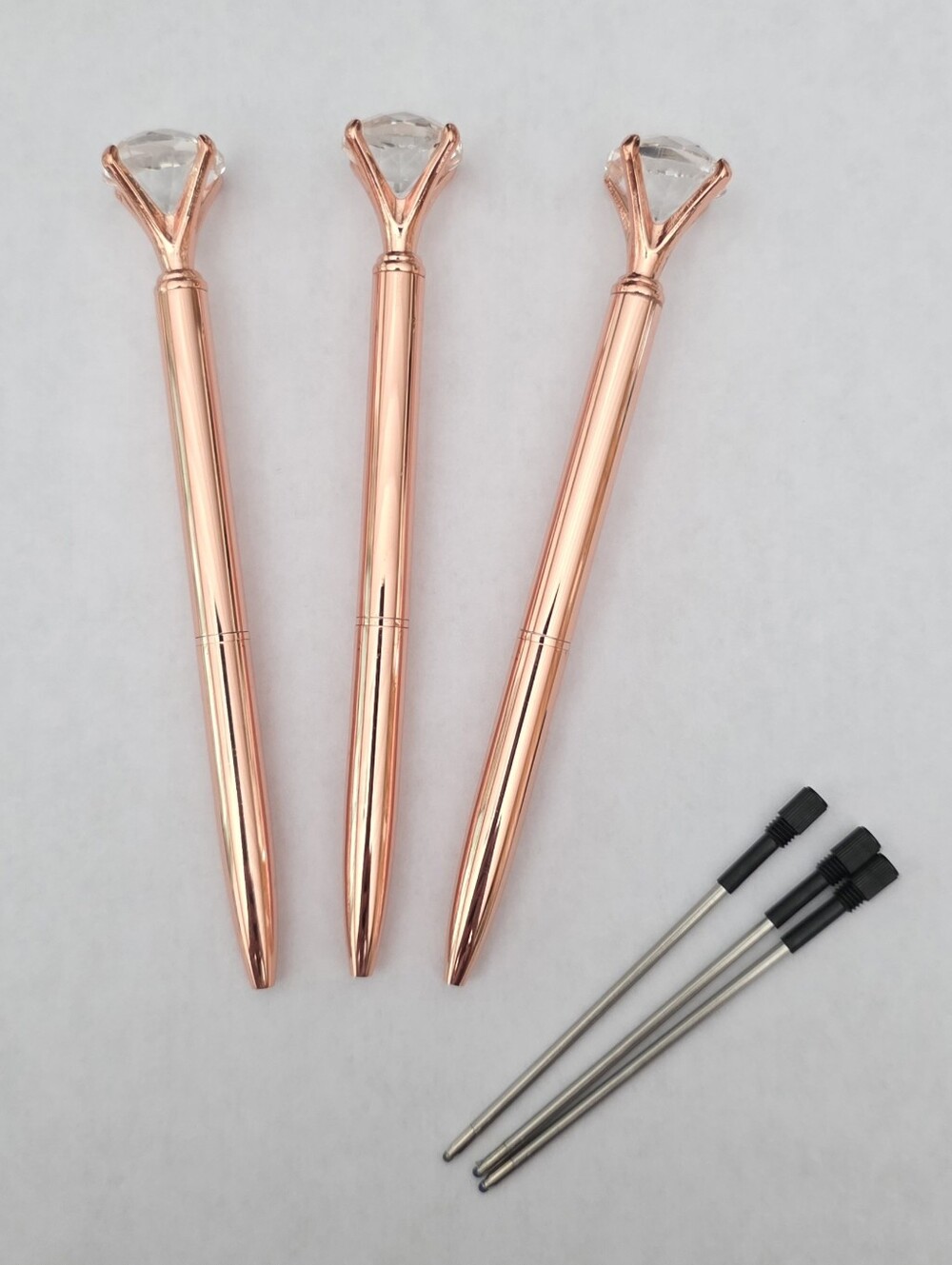 Bling ROSEGOLD Metal Pens 💎Set Of 3💎  With Refills
